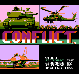 Conflict title screen for Famicom